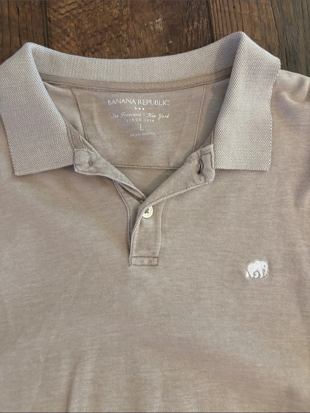 Mens Polo Shirt - Blue and Tan